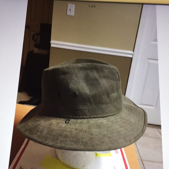 Orvis Men Fedora Style Canvas Hat Drab 